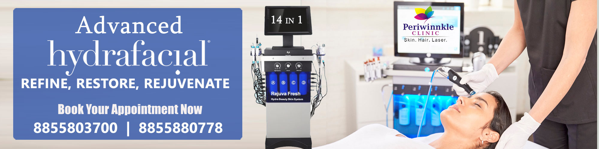 Advance Hydra facial treatment at periwinkle skin clinic